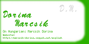 dorina marcsik business card